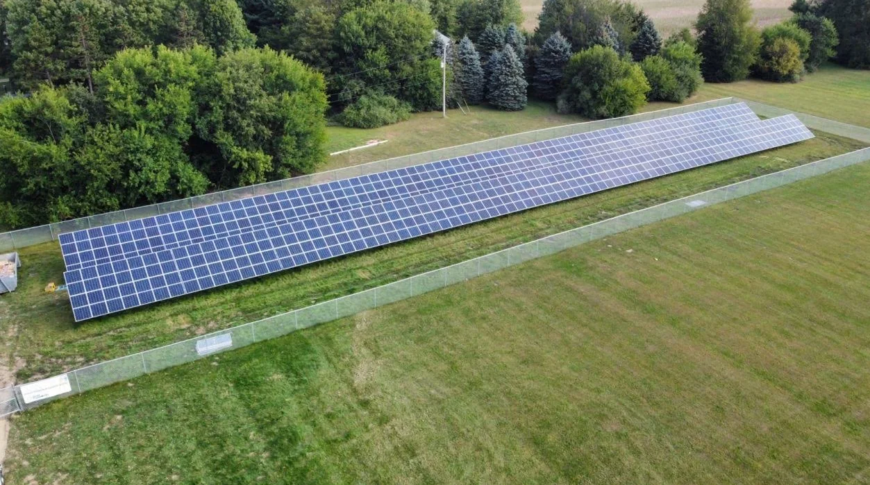Ground mount solar at a school
