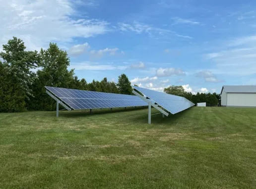 Ground mount solar at a feed mill
