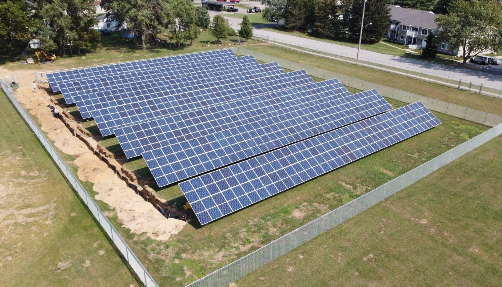 Ground mount solar at a school