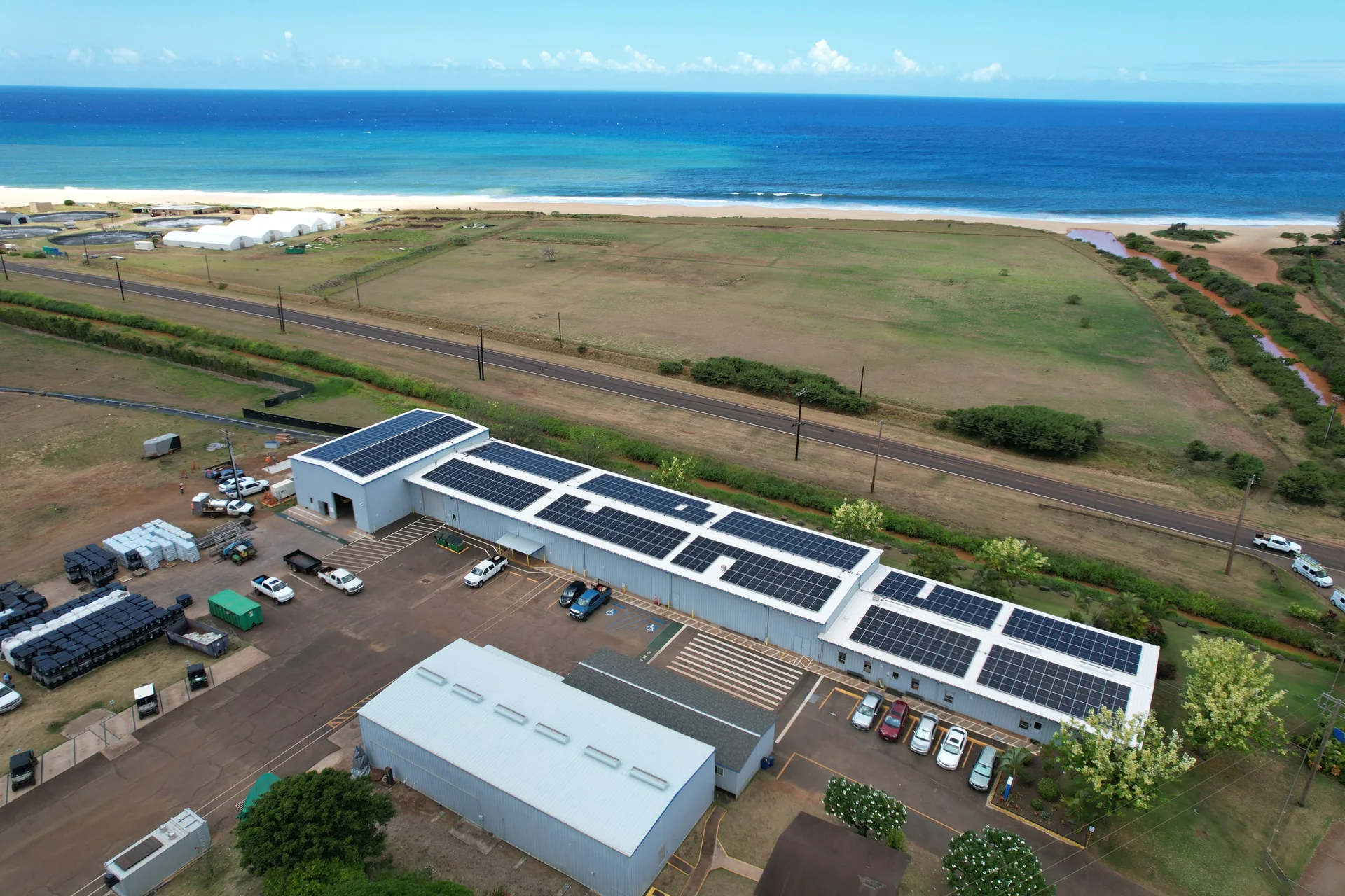 Rooftop solar at a coastal research site