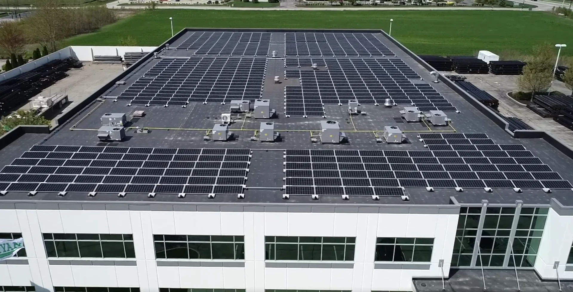 Rooftop solar on commercial building